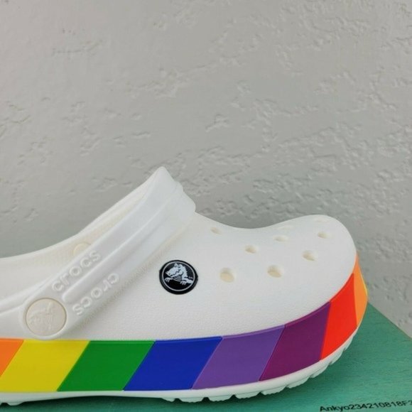 Crocs CROCBAND RAINBOW 206361W White-Multi Block - Picture 9 of 10